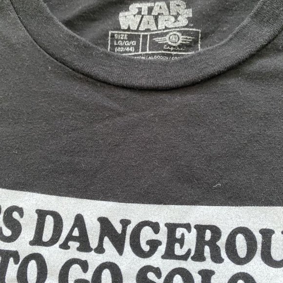 Black Star Wars Han Solo T-shirt size Large - Picture 3 of 3